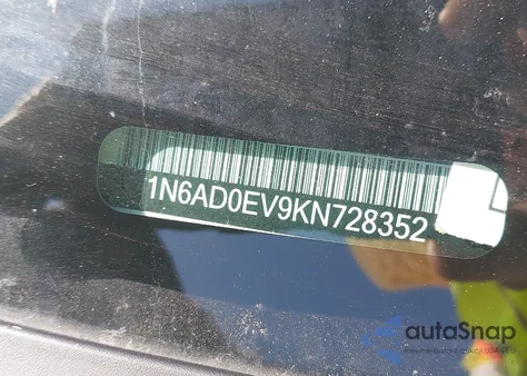 2019 Nissan Frontier Sv из США, поврежденный, VIN 1N6AD0EV9KN728352